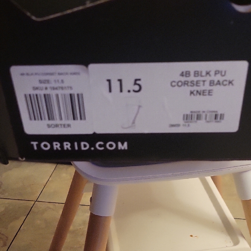 Torrid Black Corset Back Knee Boots